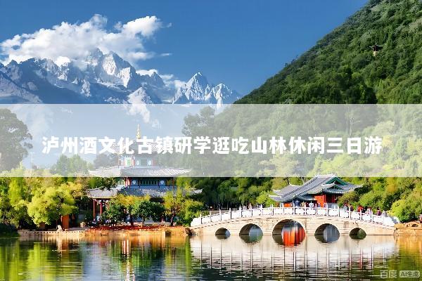 泸州酒文化古镇研学逛吃山林休闲三日游